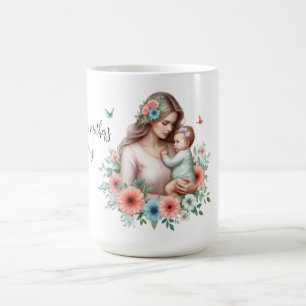 Caneca De Café Abraço de Amor: Um Momento Terno de uma Mãe