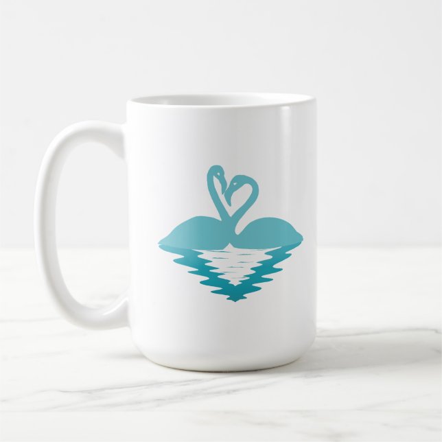 Caneca De Café Abraço de Flamingo (Esquerda)
