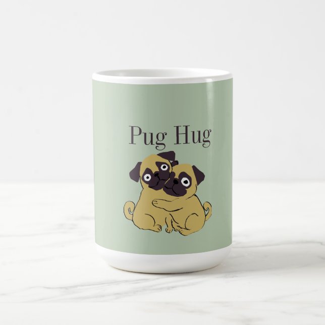 Caneca De Café Abraço de pug  (Centro)