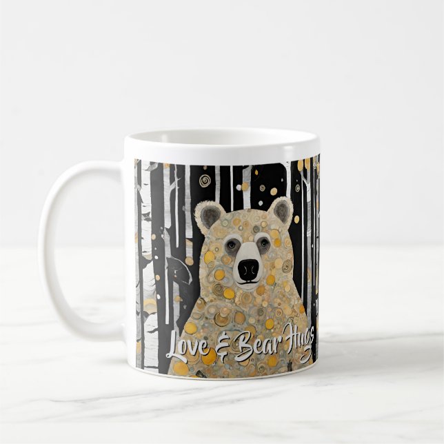 Caneca De Café Abraço de Urso Fofo Pensando em Você (Esquerda)