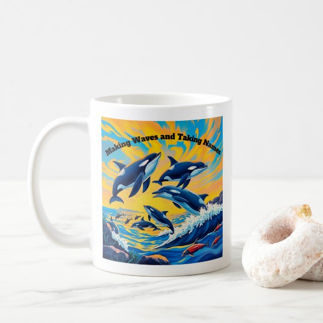 Caneca De Café Abraço do Oceano (Com Donut)