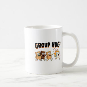 Caneca De Café Abraço em Grupo Marshmallow Smore Divertido Famíli