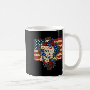 Caneca De Café Abraço God Abençoe Mirtilos América Floral Patriot