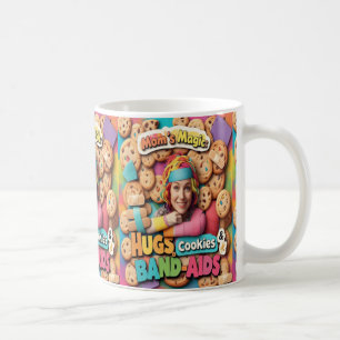 Caneca De Café Abraços Mágicos, Cookies E Bandas De mãe