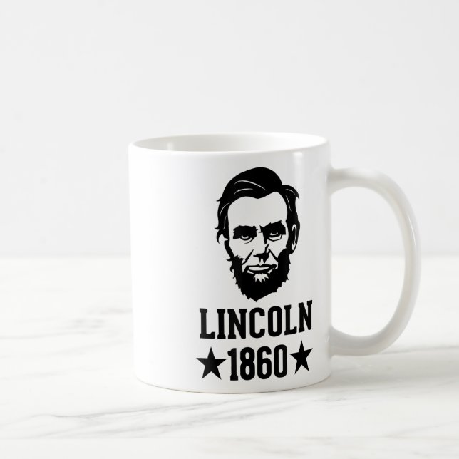 Caneca De Café Abraham Lincoln 1860 - Abe - America Sil (Direita)