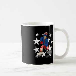 Caneca De Café Abraham Lincoln Jogando Hockey Diversão 4 de julho