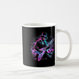Caneca De Café Abraham Lincoln Tocando Guitarra Elétrica Abe Engr