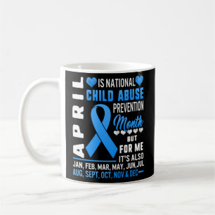 Caneca De Café Abril É Prevenção Nacional Contra Abuso Infantil M