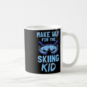 Caneca De Café Abrir Caminho Para O Esqui Kid Esquiador Encostas 
