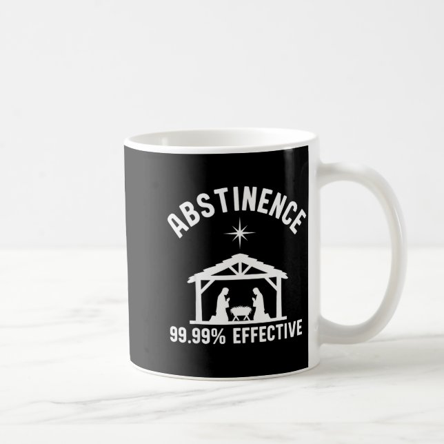 Caneca De Café Abstinence 99.99 Percent Effective Nativity Christ (Direita)