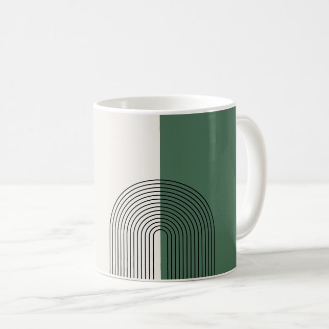 Caneca De Café Abstração Boho Moderna (Frente Esquerda)