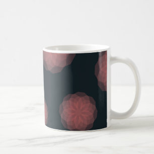 Caneca De Café Abstração de flores rosa, geométrica, legal, de te