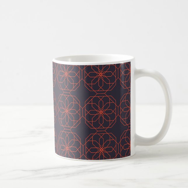 Caneca De Café Abstração geométrica simples, elegante e elegante (Direita)