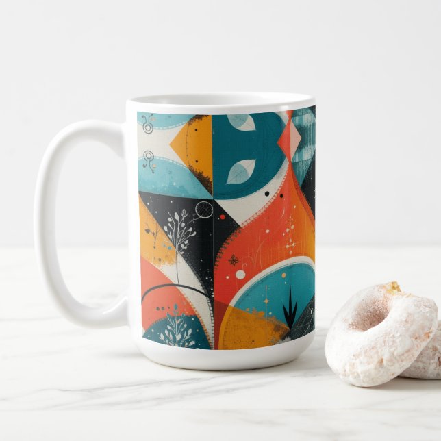Caneca De Café Abstração gráfica (Com Donut)