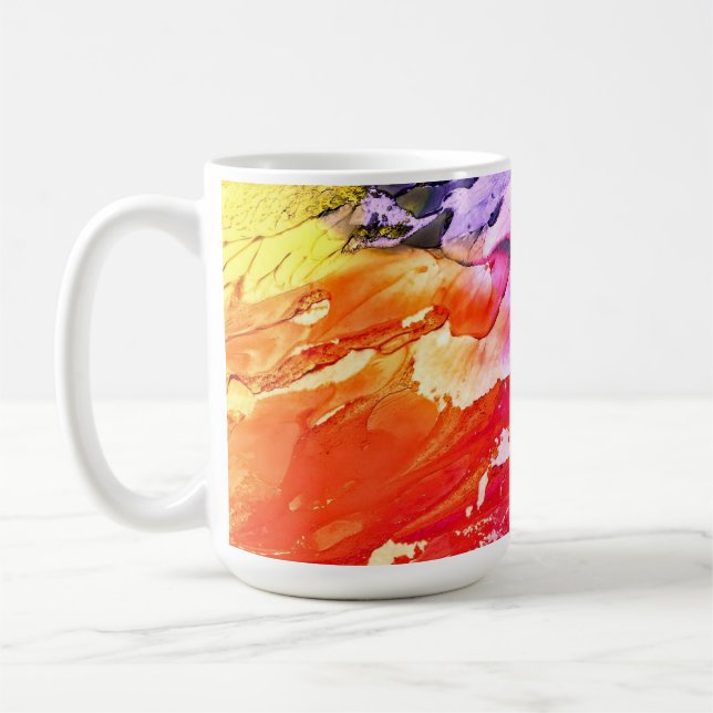 Caneca De Café Abstract Art Background  (Esquerda)