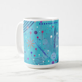 Caneca De Café Abstract Art: Sparklers in the Sky