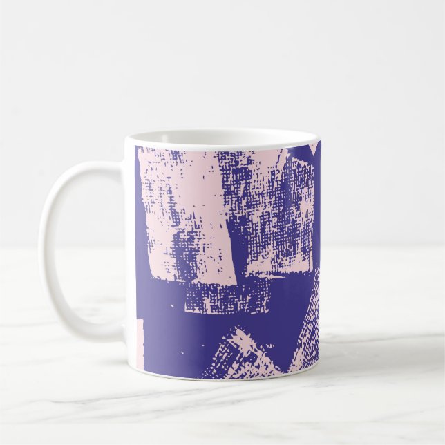 Caneca De Café Abstract creative seamless pattern with brush stro (Esquerda)
