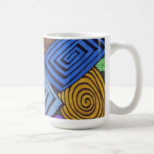 Caneca De Café Abstract Design Mug "Egípcio Coils"