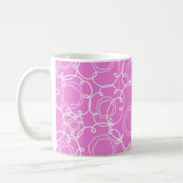 Caneca De Café Abstract Floral Matrix (Soft Pink) Fine Art