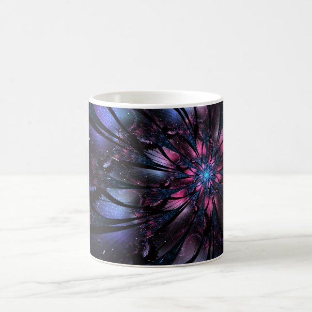 Caneca De Café Abstract fractal flower design.   (Centro)