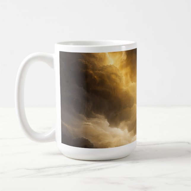 Caneca De Café Abstract Golden Nebula Mug (Esquerda)