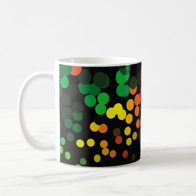 Caneca De Café Abstract halftone background pattern. Geometric co (Esquerda)