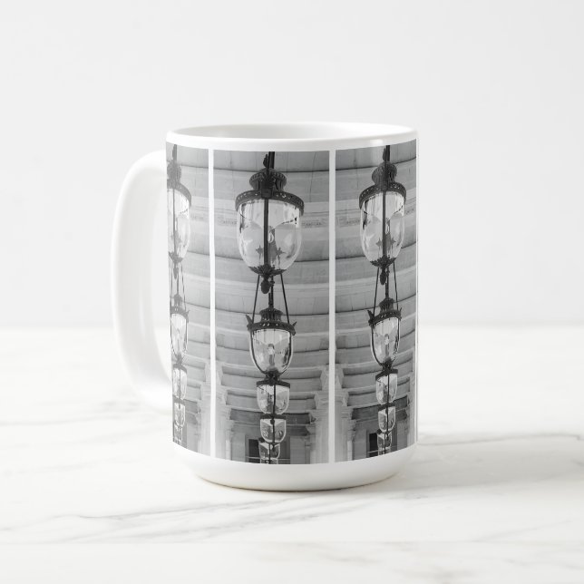 Caneca De Café Abstract Inkblot Pattern (Frente Esquerda)