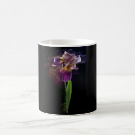 Caneca De Café Abstract Iris Flower – Elegant Floral Art