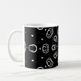 Caneca De Café Abstract Monochrome White Mandala Geometric Patter