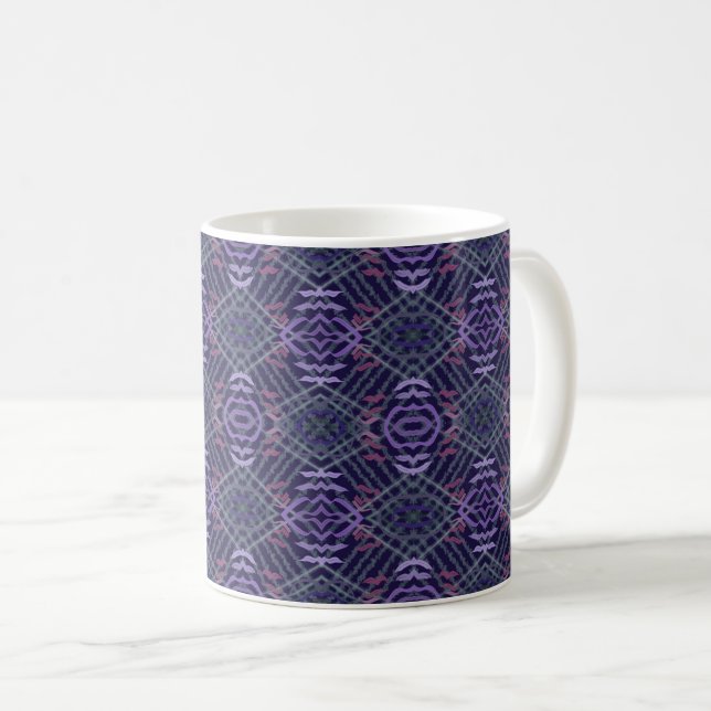 Caneca De Café Abstract Pattern Art Of Watercolor Brushstrokes (Frente Esquerda)