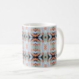 Caneca De Café Abstract Split Ends Pattern And Soft Pastels