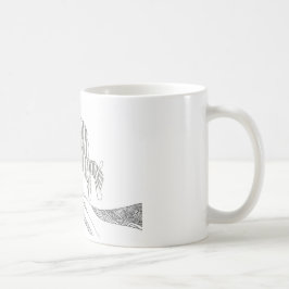 Caneca De Café Abstract stick figure custom mug giraffe