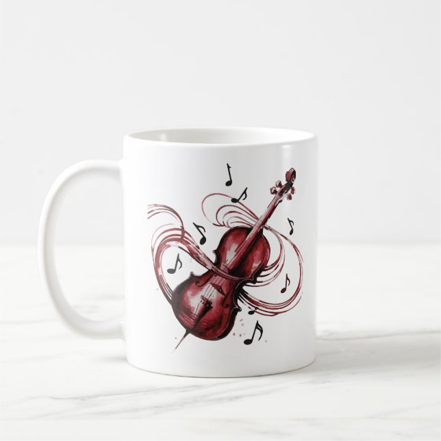 Caneca De Café abstract violin  (Esquerda)