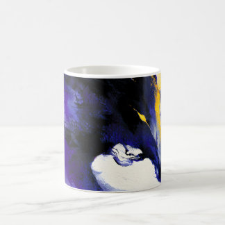 Caneca De Café Abstract Watercolor Black Horse Portrait