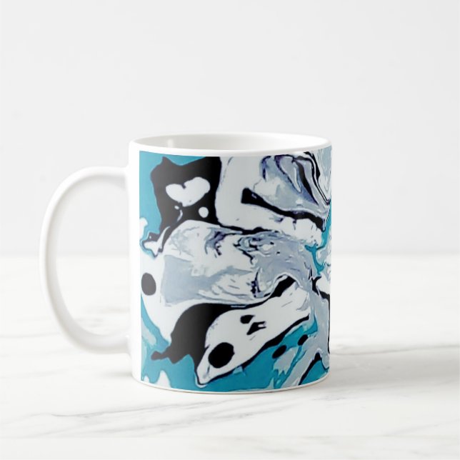 Caneca De Café Abstrait motif fantôme. (Esquerda)