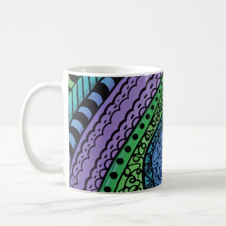 Caneca de Café Abstrata Sonhos em Azul