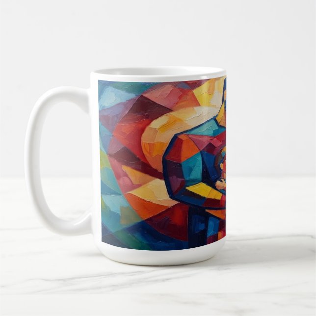 Caneca De Café Abstrato (Esquerda)