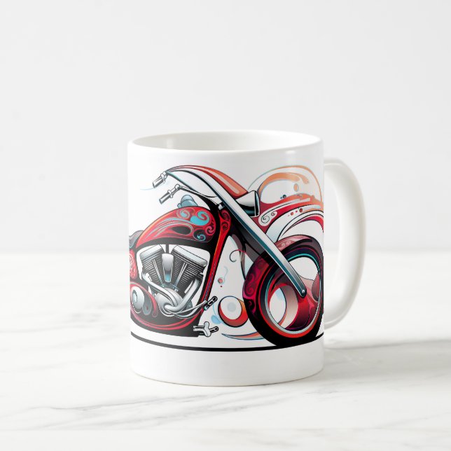 Caneca De Café Abstrato (Frente Esquerda)