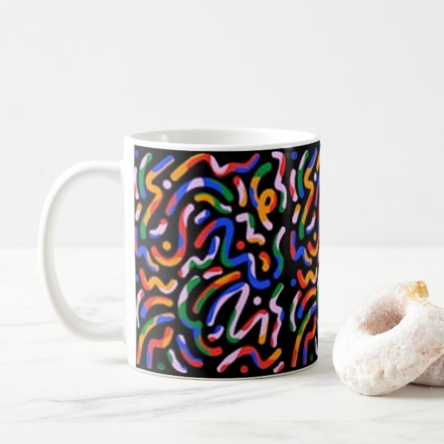 Caneca De Café abstrato (Com Donut)