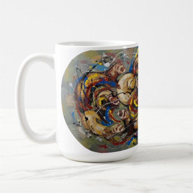 Caneca De Café Abstrato (Esquerda)