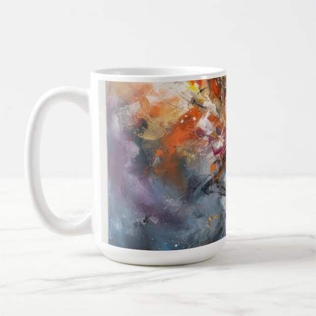 Caneca De Café Abstrato  (Esquerda)