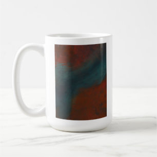 Caneca De Café Abstrato 1: Vermelho e azul