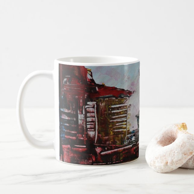 Caneca De Café Abstrato Art (Com Donut)