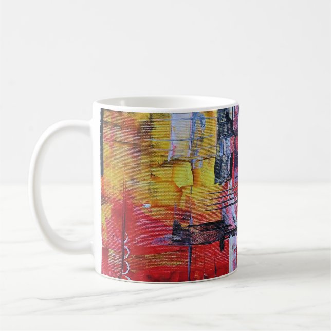 Caneca De Café Abstrato Art (Esquerda)