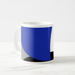 Caneca De Café Abstrato Art Azul Amarelo