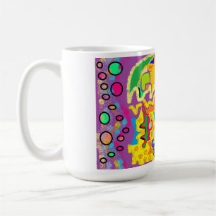 Caneca De Café Abstrato Art como Josephs Multicolor casaco!
