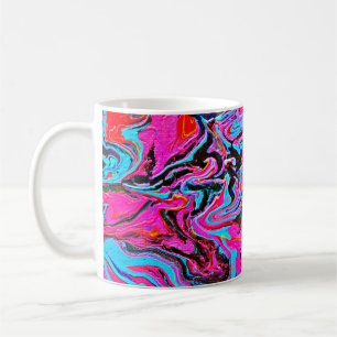 Caneca De Café  Abstrato Art, Fundo, Pintura Mão, Fluid Ar
