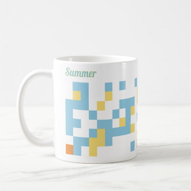 Caneca De Café Abstrato Art Mug - Verão (Esquerda)