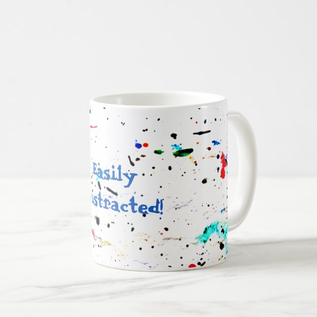 Caneca De Café Abstrato Art Paint Splashes Spotch Personalizado (Frente Esquerda)