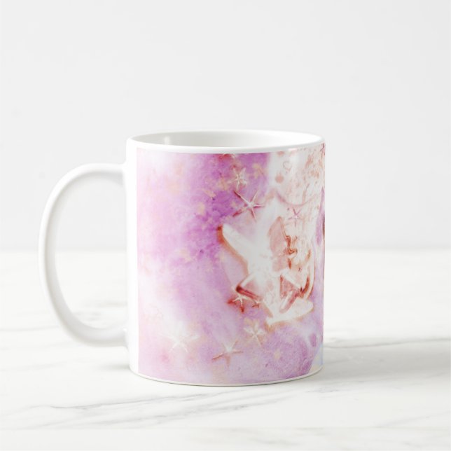 Caneca De Café Abstrato Art Pink Girly (Esquerda)